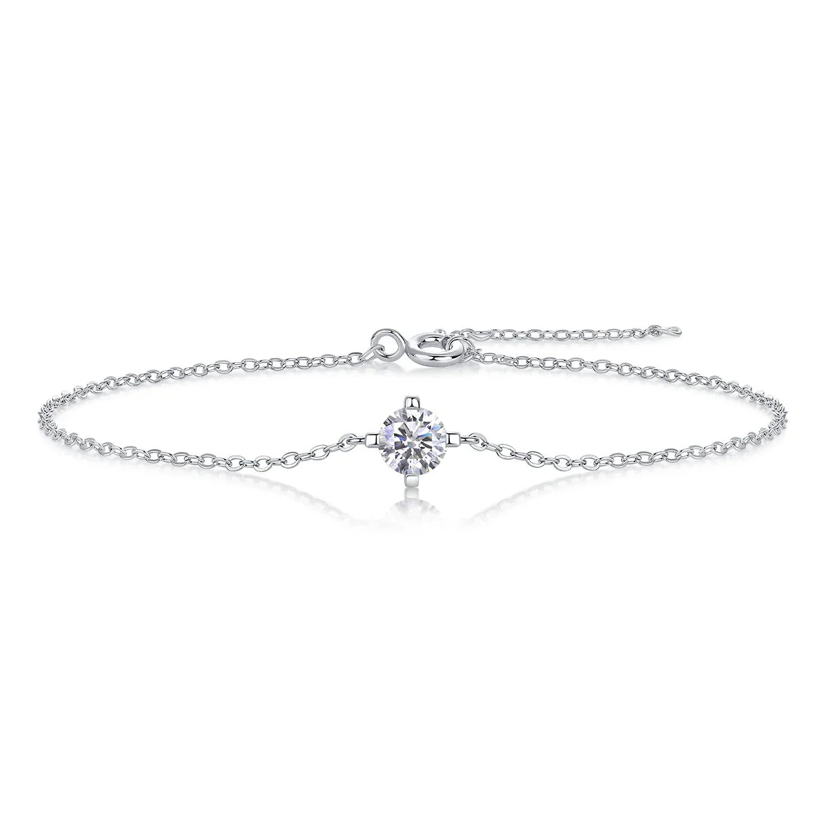 925 Sterling Silver Solitare Bracelet
