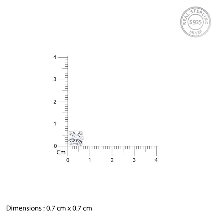 Silver Shining Star Earring For Men