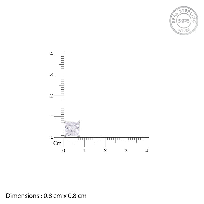 Silver Classy Zirconia Stud For Him