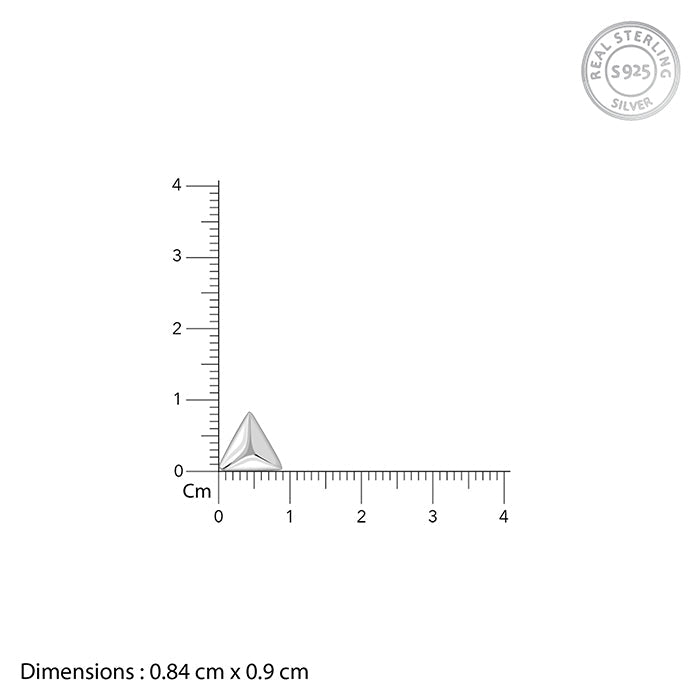 Silver Echo Triangle Stud For Him