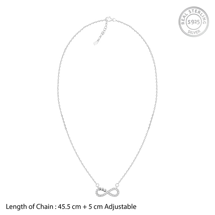 Silver Infinity Heart Necklace
