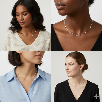 Silver Star Constellation Necklace