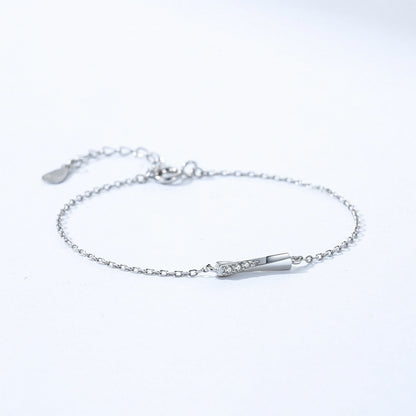 925 Sterling Silver Rectangle Chain Bracelet