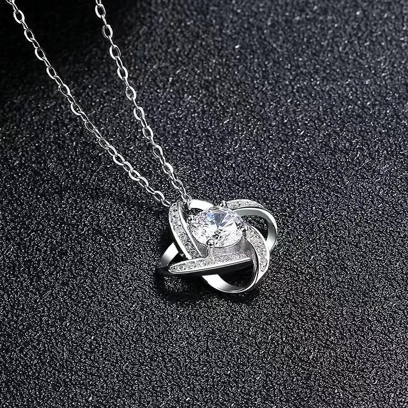 925 Sterling Silver Four-leaf Clover Inlaid Pendant