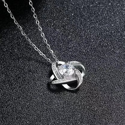 925 Sterling Silver Four-leaf Clover Inlaid Pendant