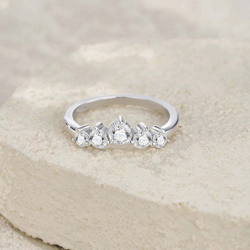 925 Silver with Prong-Setting Ring
