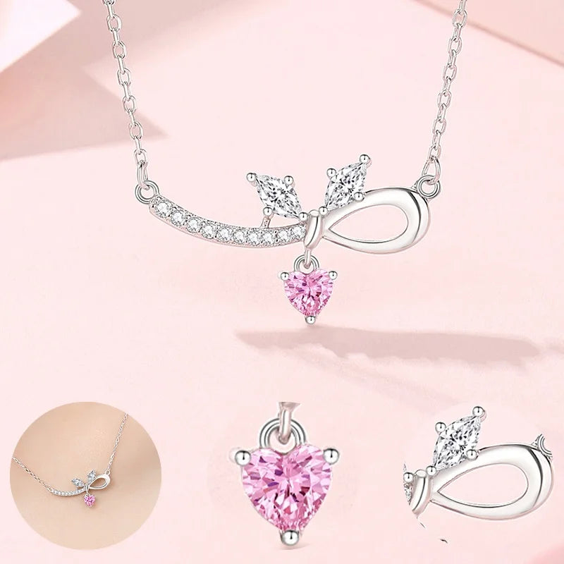 925 Silver Smile Bow Necklace