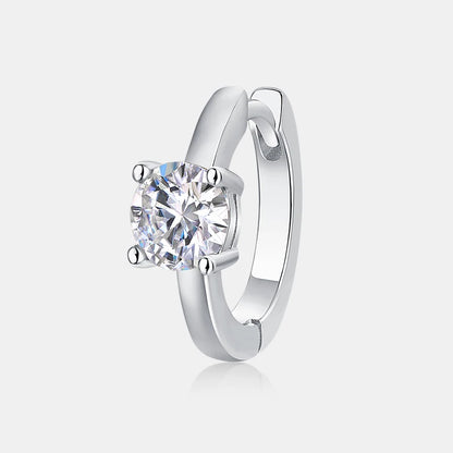 925 Silver Round Cut Bar Design Stud Earrings