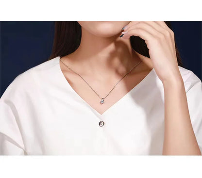 925 Sterling Silver Prong Setting Necklace