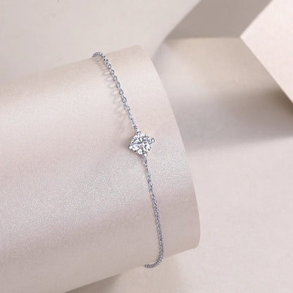 925 Sterling Silver Solitare Bracelet