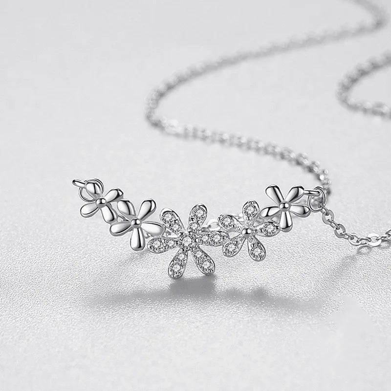 925 Sterling Flower Necklace