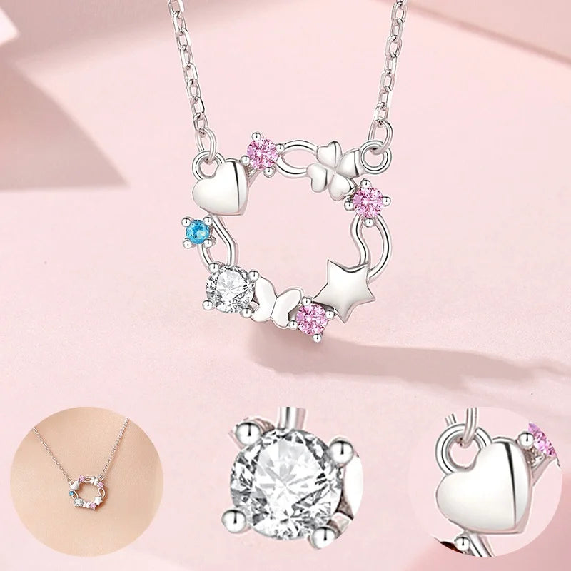 S925 Silver Love Garland Necklace