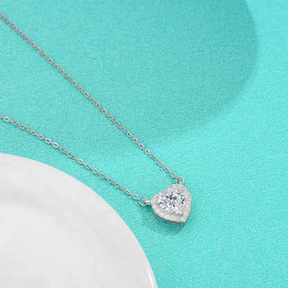 925 Sterling Silver Romantic Heart-Shaped Necklace