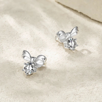 925  Silver Bow Earrings for Women