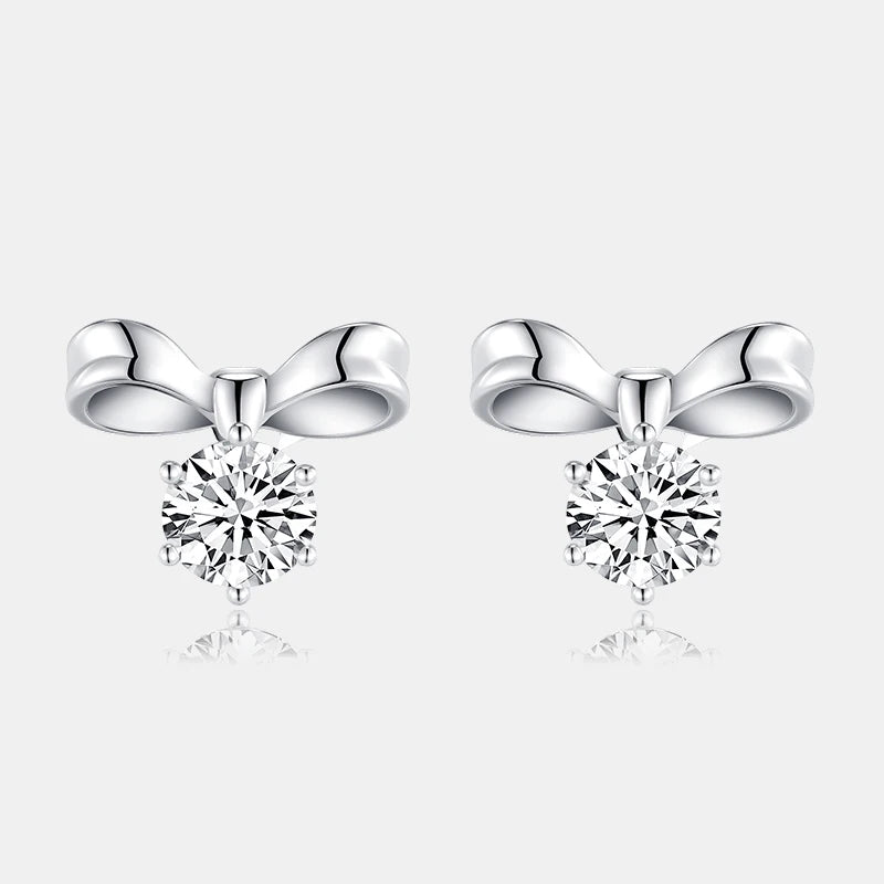 925  Silver Bow Earrings for Women