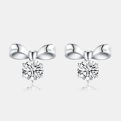 925  Silver Bow Earrings for Women