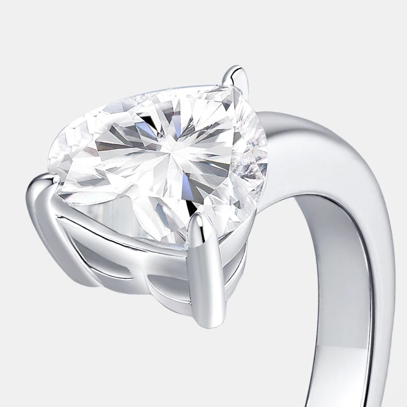 925 Silver with Prong-Setting ring