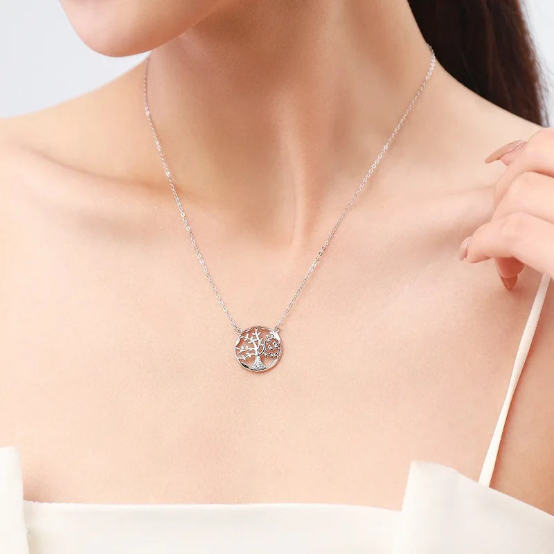 925 Sterling Silver Tree of Life Pendant Necklace