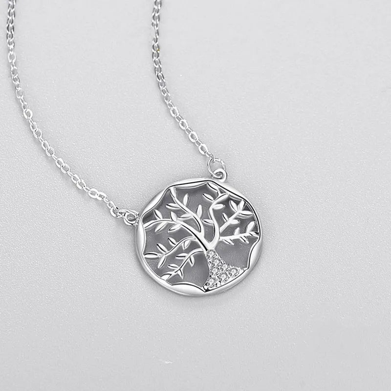 925 Sterling Silver Tree of Life Pendant Necklace