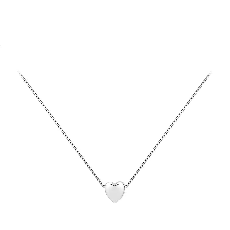 925 Sterling Silver Mini Heart Pendant Necklace