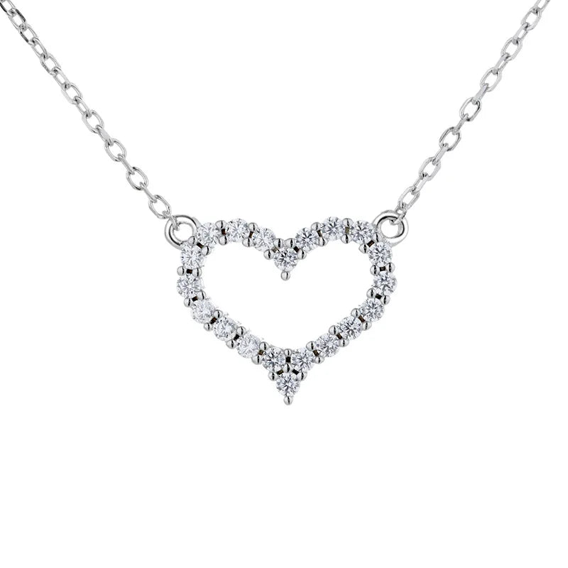 925 Sterling Silver Heart-Shaped Necklace