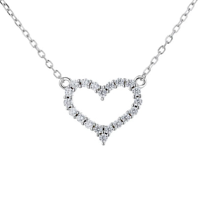 925 Sterling Silver Heart-Shaped Necklace