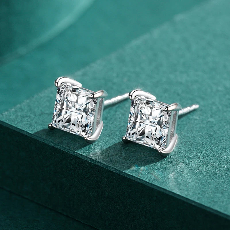 925 Sterling Silver Luxury Sparkling CZ Stud Earrings - Kimiko