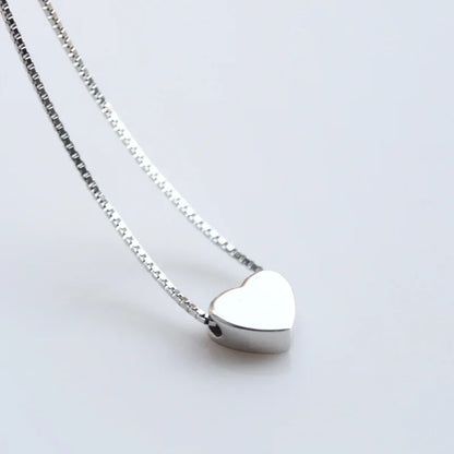 925 Sterling Silver Mini Heart Pendant Necklace