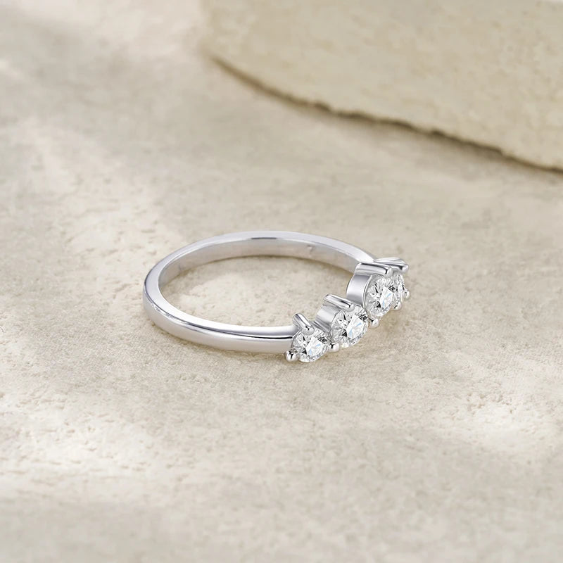 925 Silver with Prong-Setting Ring