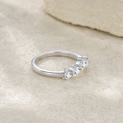 925 Silver with Prong-Setting Ring