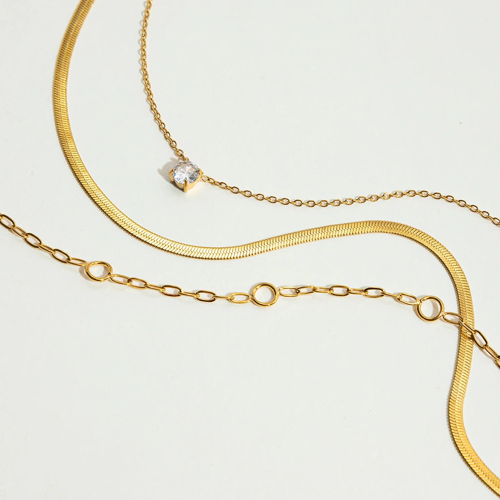 Blade Chain Multi-layer Necklace - Kimiko