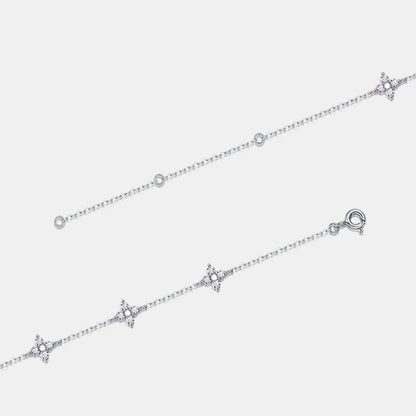 925 Silver Classic Style Round Brilliant Cut Bracelet