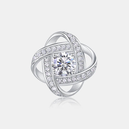 925 Silver Crossed Knot Design Stud Earrings