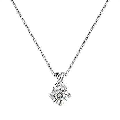 925 Sterling Silver Prong Setting Necklace