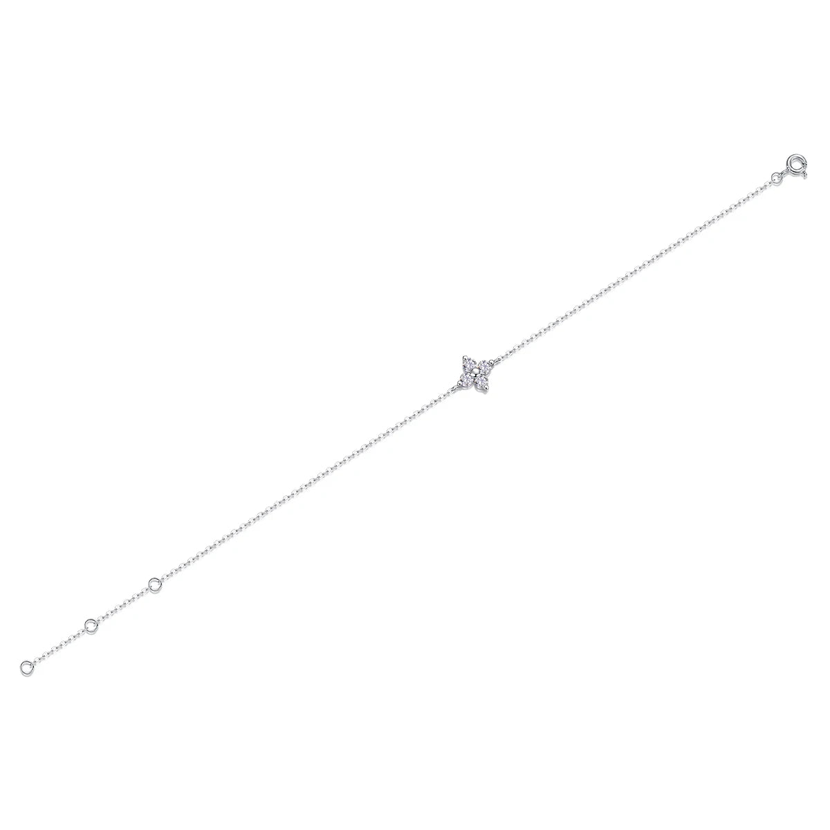 925 Sterling Silver Solitare Bracelet