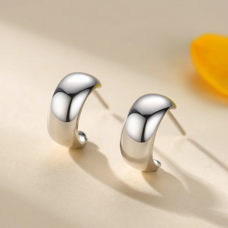 925 Sterling Silver Minimalism Charm Earring - Kimiko