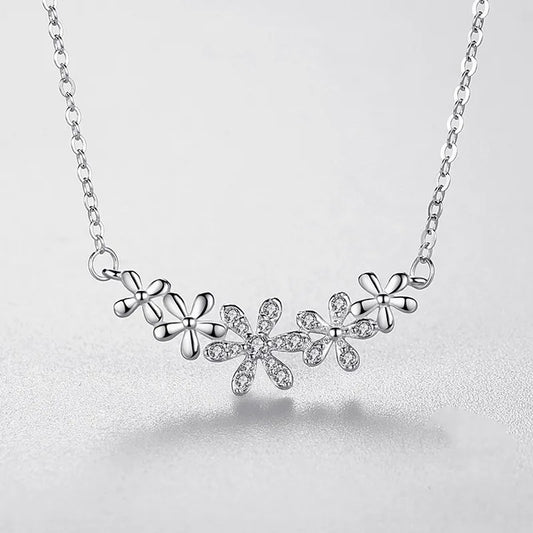 925 Sterling Flower Necklace