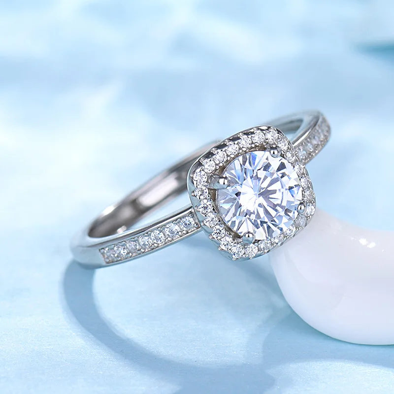 925 Sterling Sliver Engagement Adjustabl Ring