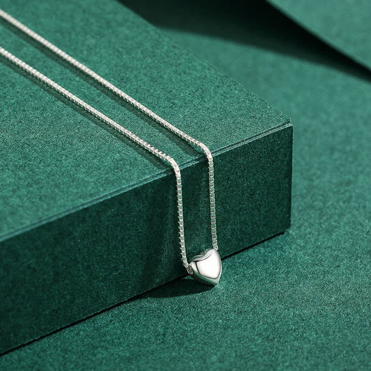 925 Sterling Silver Mini Heart Pendant Necklace