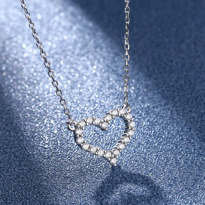 925 Sterling Silver Heart-Shaped Necklace