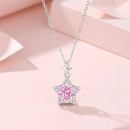S925 Silver Women's Trendy Love Star Necklace