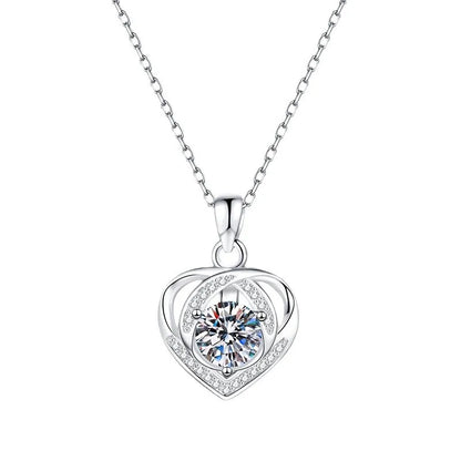 925 Pure Silver Heart Shaped Necklace