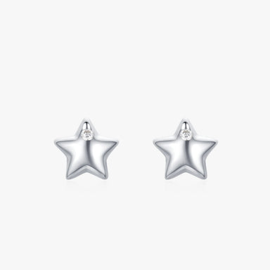 925 Sterling Silver Little Stars Zircon Stud Earrings - Kimiko
