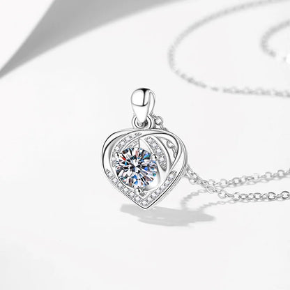 925 Pure Silver Heart Shaped Necklace