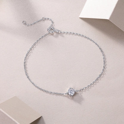 925 Sterling Silver Solitare Bracelet