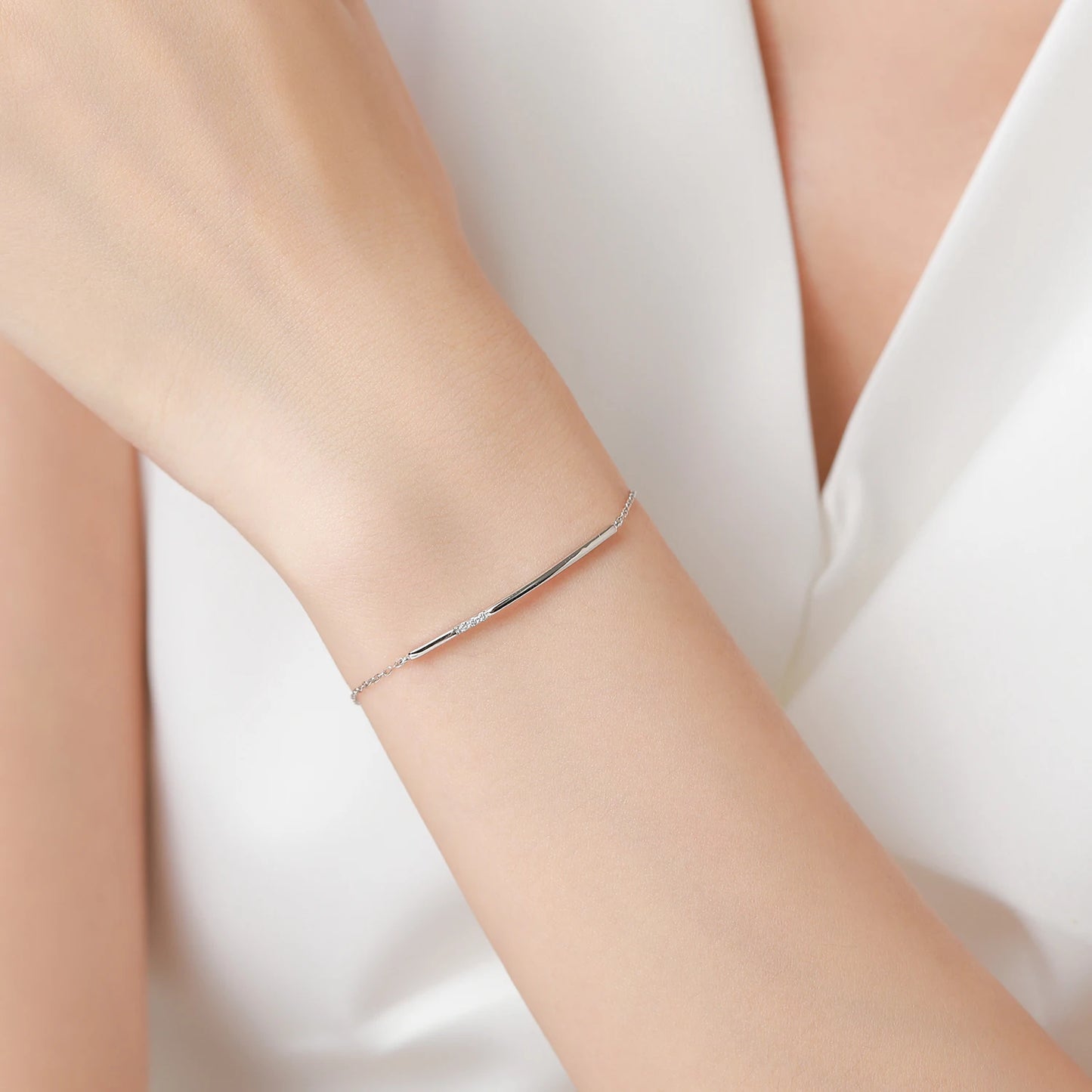 925 Sterling Silver Geometric Design Bracelet