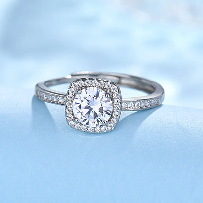 925 Sterling Sliver Engagement Adjustabl Ring