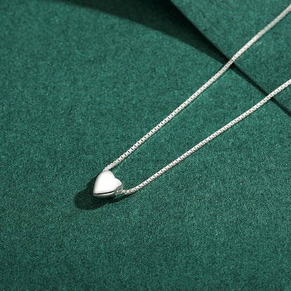 925 Sterling Silver Mini Heart Pendant Necklace