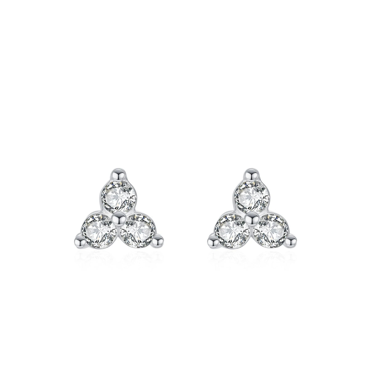 925 Sterling Silver Triangle Geometric Stud Earrings - Kimiko