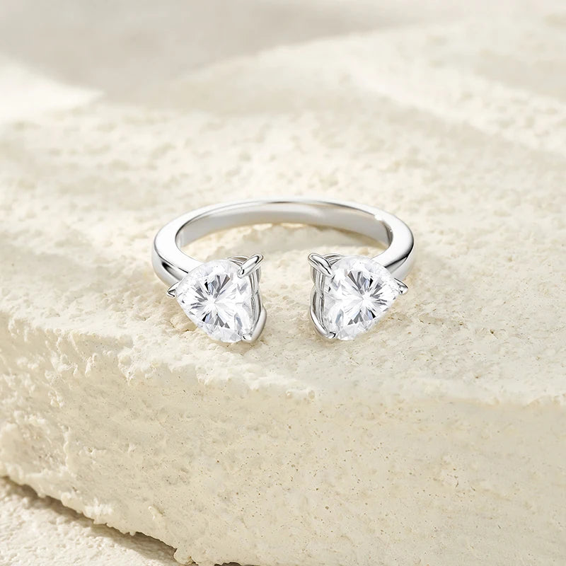 925 Silver with Prong-Setting ring